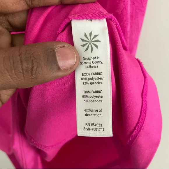 ATHLETA  Velocity Tee Hot Pink Top S - Picture 2 of 4